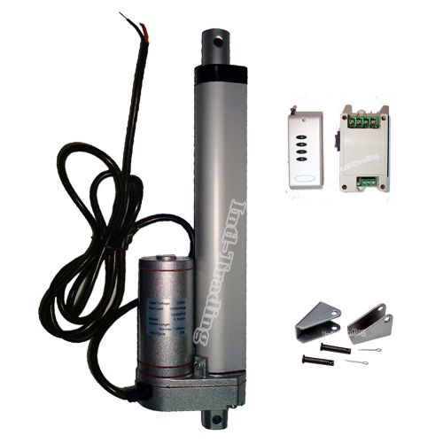 Dc 12v 10&#034; stroke heavy duty linear actuator &amp;remote&amp;brackets 330 pound max lift for sale