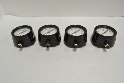 Lot 4 ashcroft pressure gauge 0-160psi 1/2in npt 4in face bronze tube b213768 for sale