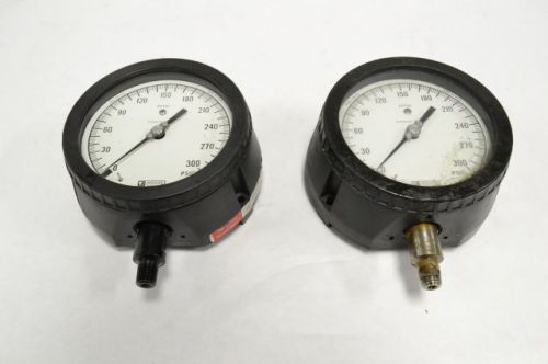 Lot 2 weksler instrument royal 0-300 psi pressure gauge 4-1/2in dial b236655 for sale