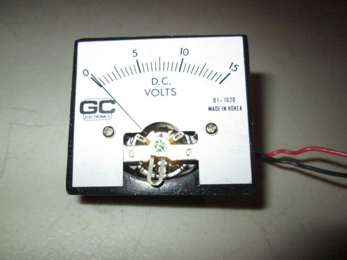 GC Electronics Panel Meter 01-1020 0-15 V DC - Used in Good Condition