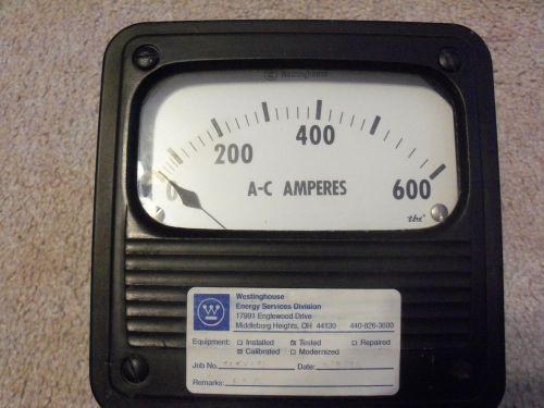 Westinghouse KA-251 style 291B499A26 A-C Ampmeter 0-600 Amp