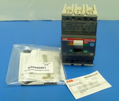 Abb sace tmax t1 n 100 (t1n 100) 3 pole, r100 (100a) circuit breaker for sale