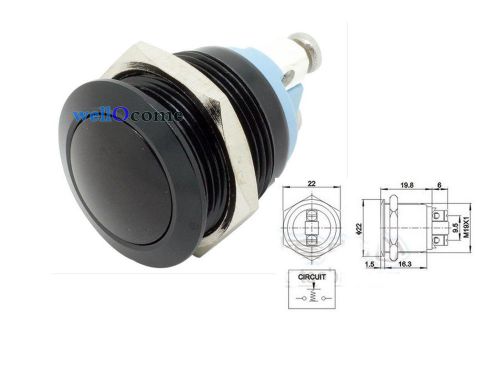 New black 19mm anti-vandal momentary stainless steel metal push button switch for sale