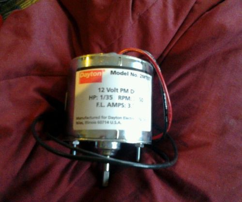 New dayton 2m197 motor 12v pm dc 1/35 hp 2350rpm 3.70 f.l. amps ccc-0038 ametek for sale
