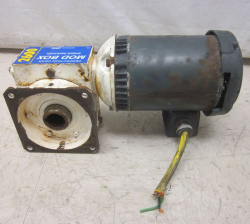 US Emerson F057 2-Hp 3-Ph Motor 145TC w/ 22.5:1 Speed Reducer Perfection Gear