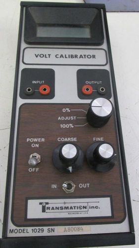 Transmation 1029 volt calibrator used br for sale