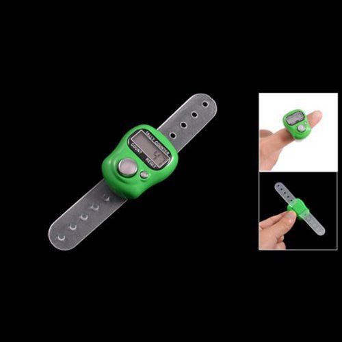 Green plastic case 5 digit lcd electronic finger counter hand tally for sale