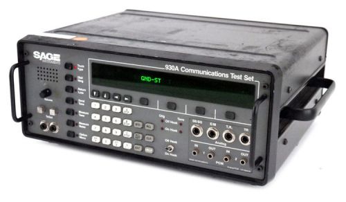 Sage 930a portable signaling/tims/return loss measuring communications test set for sale
