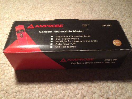 AMPROBE CM100 Carbon Monoxide Meter, Range 0 to 999 PPM