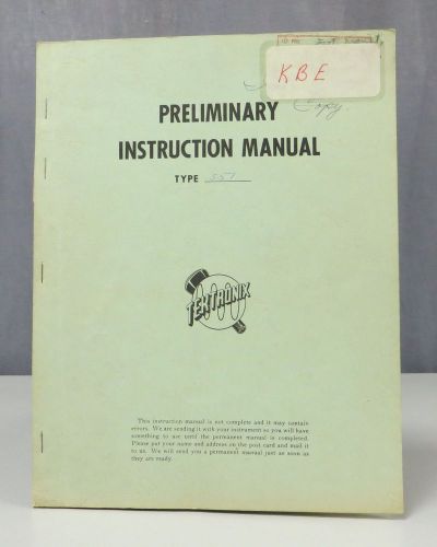 Tektronix Type 551 Oscilloscope Preliminary Instruction Manual
