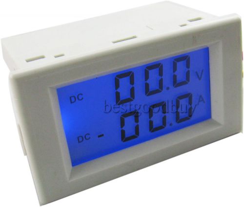 199.9v/50a dual display digital lcd dc voltmeter ammeter volt ampere panel meter for sale