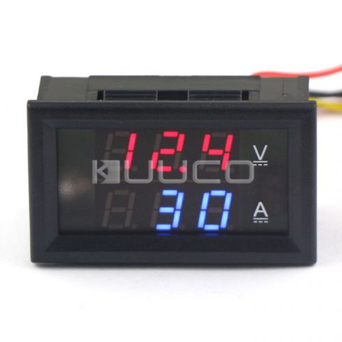 Red/Blue LED 0-300V/300A Amp/Volt Digital Ammeter Voltmeter Kit DC Ampere Meter