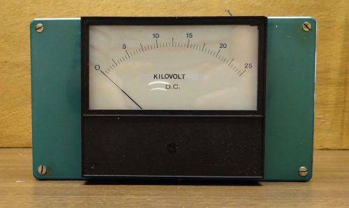 Meter Movement mounted in case, 0 - 25 KILOVOLT DC, HV variable resistor inside