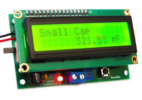 Assembled High Resolution Capacitance Meter DIY Kit with LCD; Roman Black