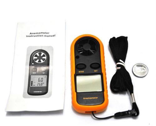 Pocket Air Wind Speed Scale Gauge Meter Digital LCD Anemometer Thermometer GM816