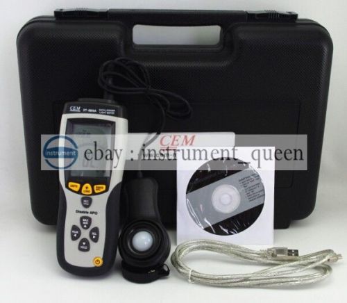 CEM DT-8809A 400,000Lux Professional Light Meter Illuminometer  Output USB