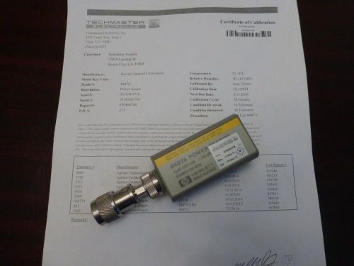Agilent hp 8487a 50 mhz - 50 ghz rf power sensor (-30 to +20 dbm) - calibrated! for sale