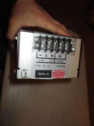 Sola S/B Cat No. 28-2208 26VDC Power Supply in Good Operational Condition