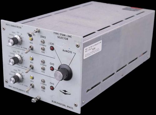 MKS Baratron Instruments Type 170M-34C Channel Selector Unit Module Industrial