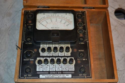 Vintage Precision Series 858 Multi Master Meter Radio Ham Test Steampunk