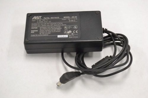 AST 503170-010 AD-40 LAPTOP AC/DC CHARGER ADAPTER 100-240V-AC 19V-DC 1.0 B304493