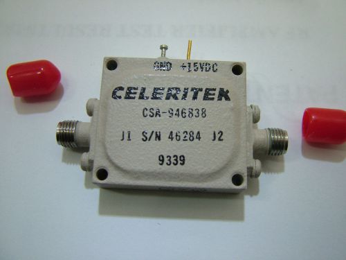 CELERITEK RF AMPLIFIER 300MHz - 5GHz  GAIN 11db Po 8db CSA-46284  + DATA