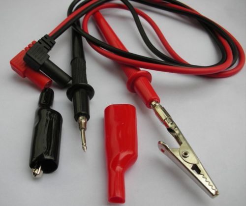 5pair,test lead probes screw on crocodile clip for mul for sale