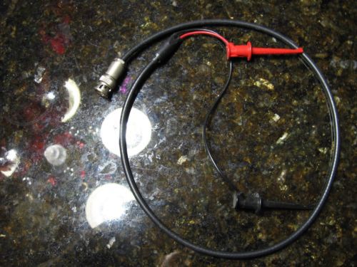 Noma bnc with hook connectors mini hook test lead, black/red, 300vac for sale