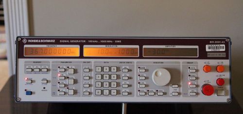 Rhode &amp; Schwartz signal generator 100KHz to 1GHz SMG 801-0001-43 Plus Options