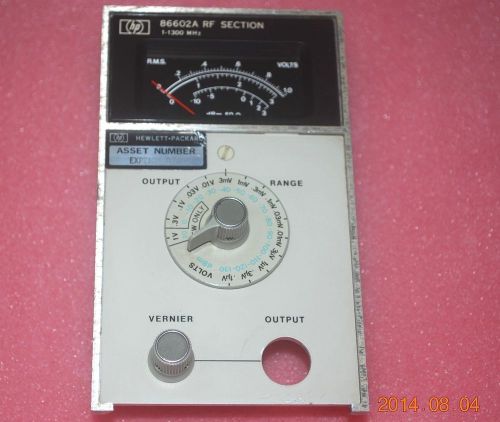 HP 86602A RF Section 1-1300 MHz/ Front Panel and Meter
