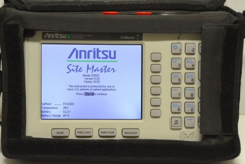 Anritsu s332d sitemaster cable/antenna &amp; spectrum analyzer w/opt 29 phase cable for sale