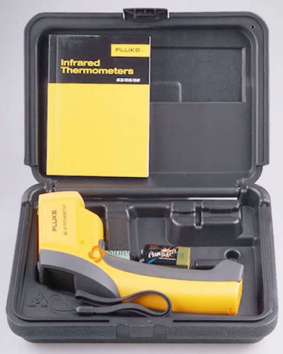 Fluke model 63 infrared thermometer with hard case, manuals, box for sale