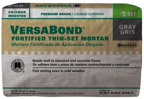 Custom building products mtsg25 25 lb gray versabond fortified thin-set mortar for sale