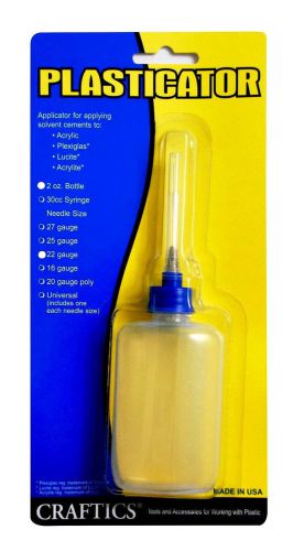 3 pack plastic acrylic adhesive applicator 2 oz bottle w/ 22 gauge metal needle for sale