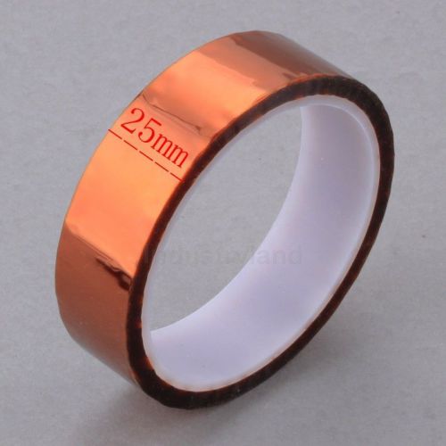 1x High Temperature Heat Resistant Polyimide Kapton Tape 0.98&#034; 25mm X 100ft GBW