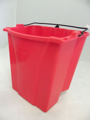 Rubbermaid commercial 9c74 dirty water bucket for wavebreak combo new red for sale