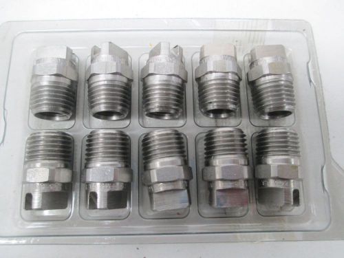LOT 10 NEW SPRAYING SYSTEMS H1/4VV 6508 NOZZLE HEAD STAINLESS D297613