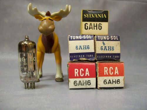 6AH6 Vacuum Tubes  Lot of 5  RCA / Sylvania / Tung-Sol