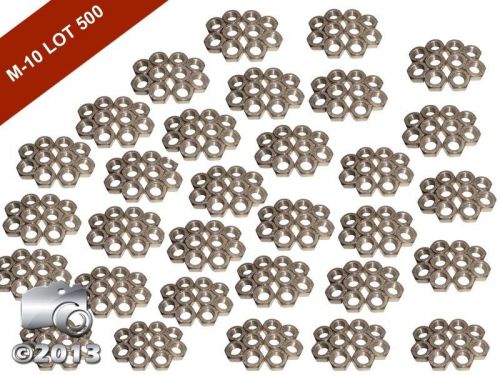 New pack 500 pieces -m 10 hexagon hex full nuts a2 stainless steel-din 934 for sale