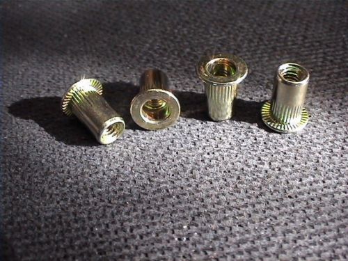Blind rivet nuts m4 4mm steel 25pc free s&amp;h (rivnuts riv nut nutsert nutserts) for sale