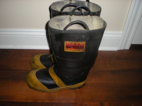 Servus  FireBreaker Fireman&#039;s Steel Toed  Rubber Boots Size 10 Men&#039;s Wide- Nice