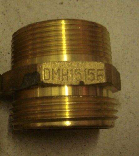 NEW DIXON FIRE HYDRANT HEX DOUBLE MALE BRASS ADAPTER DMH1515F