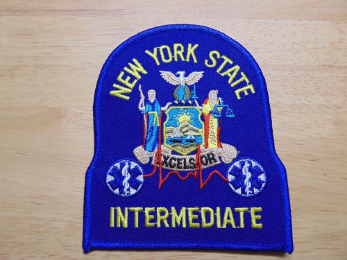 NYS Intermediate (EMT) Uniform Patch, new,  4 5/8&#034; tall x 4&#034; wide