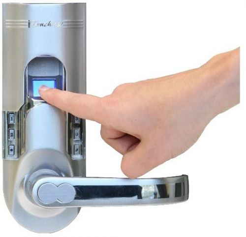 Fingerprint Scanner Unlock Door Recognition Technology Right Door Knob Finger