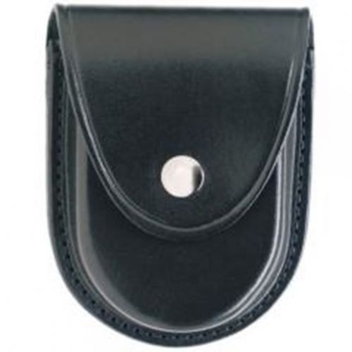 Gould &amp; goodrich b580br plain leather round bottom handcuff case w/brass snaps for sale