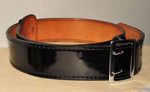 1031 dutyman leather police officer duty belt high gloss w/ buckle size 40 for sale