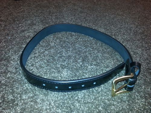 Shooter&#039;s Belt with Gold Buckle Leather Belt 28-30&#034;