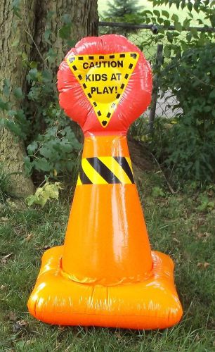 Traffic safety sign caution kids at play weight bottom large for sale