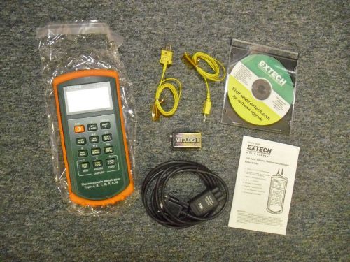 Extech dual imput datalogging thermometer w/alarm for sale