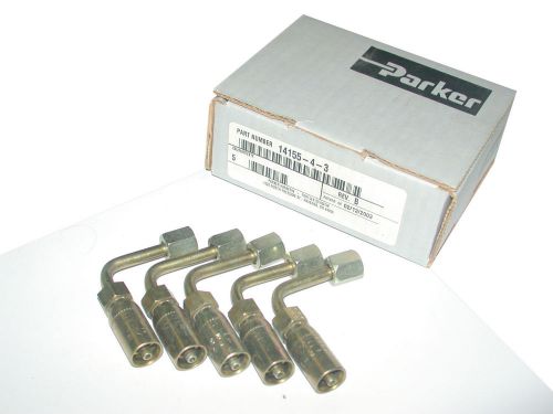 Brand new in box  5ct parker elbow connectors 14155-4-3 (qty:9) for sale